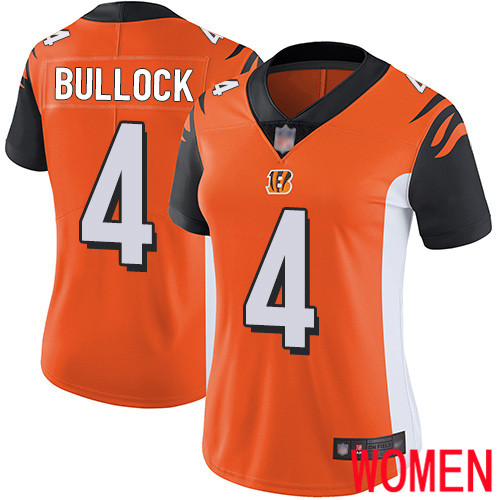 Cincinnati Bengals Limited Orange Women Randy Bullock Alternate Jersey NFL Footballl #4 Vapor Untouchable